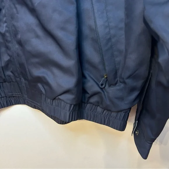 *NWT* Cutter & Buck Men’s Navy Blue and Tan Lined Weather Tech Jacket, Size XXL - Picture 4 of 10